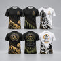 Collection des trois t-shirts techniques Academy Ninja, Misogi et NINSURVIE