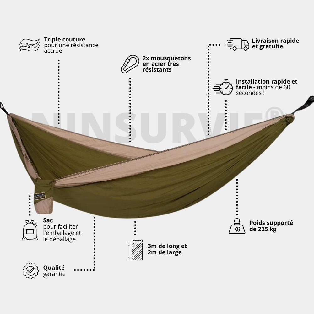 Hamac de bivouac NINSURVIE® Duo