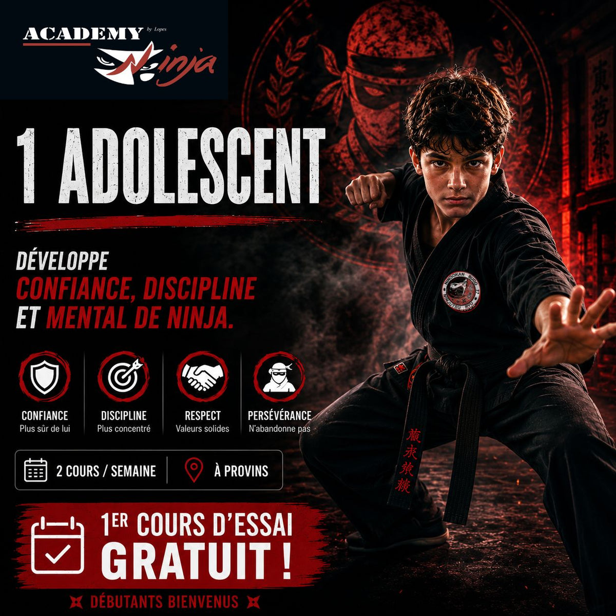 NINJA ADOS · Ninjutsu 9 à 14 ans