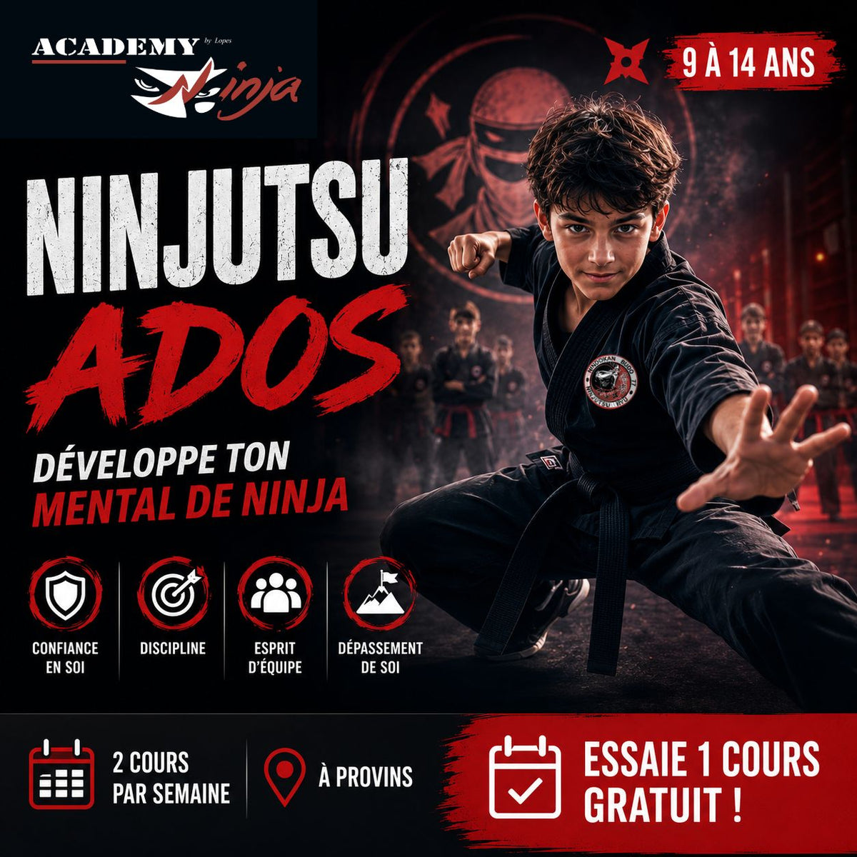 NINJA ADOS · Ninjutsu 9 à 14 ans