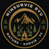 Écusson brodé Ninsurvie Ryu, fil or sur fond navy
