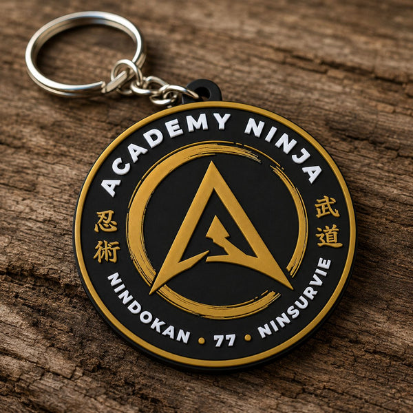 Porte-clé Academy Ninja double face, vue de dos