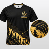 Détail de la maille technique respirante du t-shirt Academy Ninja