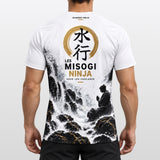 T-shirt technique Misogi blanc porté, vue de dos